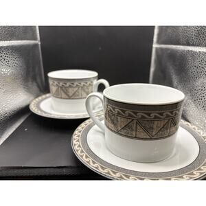 Set of 4 Studio Nova COURTYARD Cups and Saucer Sets